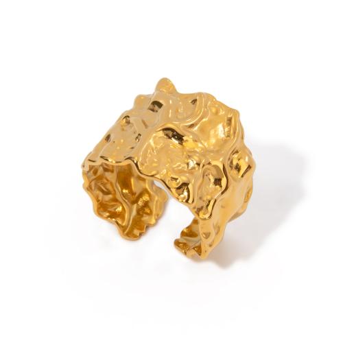 Edelstahl Fingerring, 304 Edelstahl, 18K vergoldet, Modeschmuck & für Frau, goldfarben, verkauft von PC