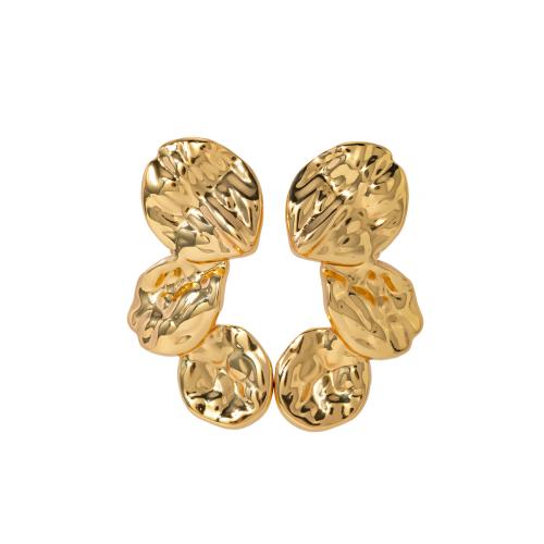 Edelstahl Stud Ohrring, 304 Edelstahl, 18K vergoldet, Modeschmuck & für Frau, goldfarben, 33x13.5mm, verkauft von Paar