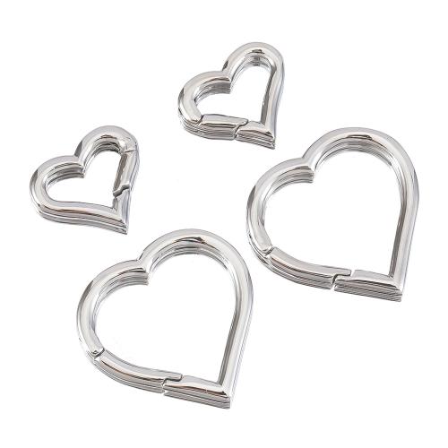 Stainless Steel Jewelry Clasp, 304 Stainless Steel, Heart, DIY original color 