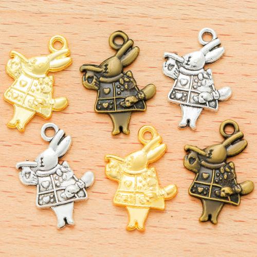 Zinc Alloy Animal Pendants, Rabbit, plated, DIY 