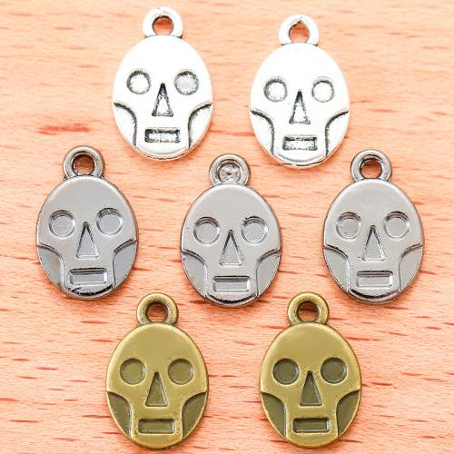 Zinc Alloy Skull Pendants, plated, DIY 