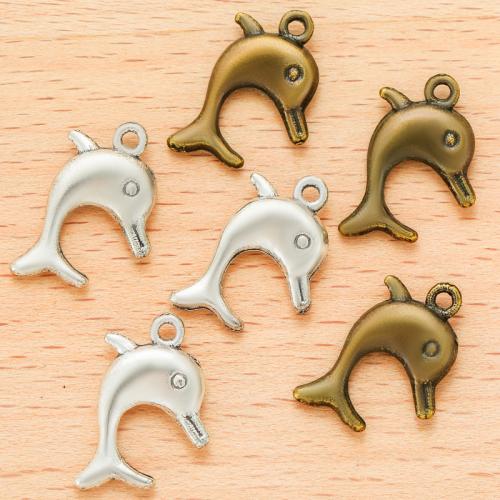 Zinc Alloy Animal Pendants, Dolphin, plated, DIY 