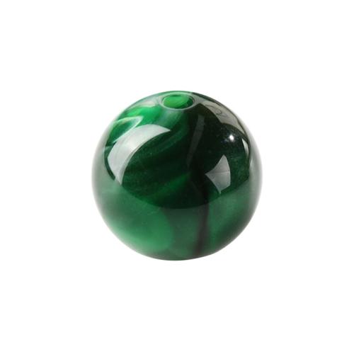 Acrylic Jewelry Beads, Round, DIY, green, 20mm 