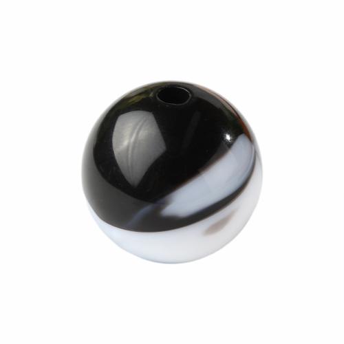 Acrylic Jewelry Beads, Round, DIY, black, 20mm 