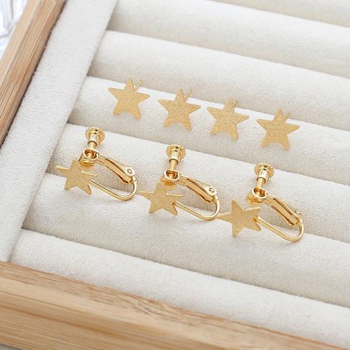 Brass Earring Stud Component, gold color plated, DIY gold 