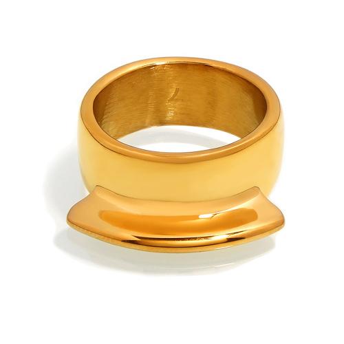 Titanstahl Fingerring, 18K vergoldet, Modeschmuck & unisex & verschiedene Größen vorhanden, verkauft von PC[