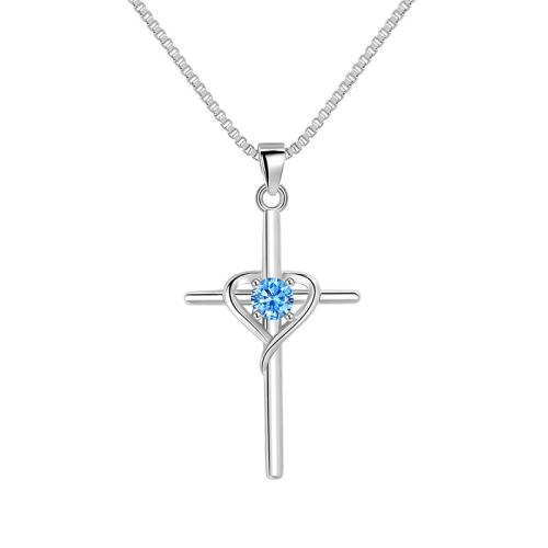 Collier en laiton cubique Zircon Micro Pave, avec 5cm chaînes de rallonge, Placage, pavé de micro zircon & pour femme, plus de couleurs à choisir Environ 45.5 cm, Vendu par PC