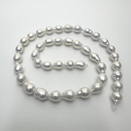 Baroque Cultured Freshwater Pearl Beads, DIY, white, 7-8mm Approx 37 cm 