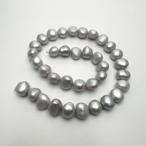 Keshi Cultured Freshwater Pearl Beads, DIY, grey, 11-12mm Approx 37 cm 