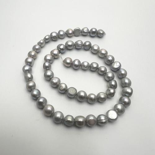 Keshi Cultured Freshwater Pearl Beads, DIY, grey, 7-8mm Approx 37 cm 