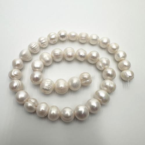 Potato Cultured Freshwater Pearl Beads, DIY, white, 10-11mm Approx 37 cm 