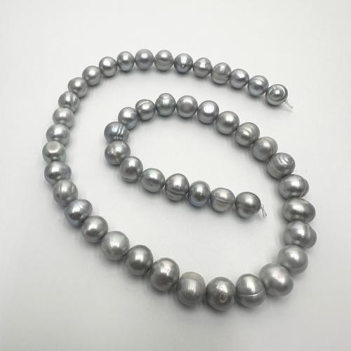 Potato Cultured Freshwater Pearl Beads, DIY, grey, 8-9mm Approx 37 cm [