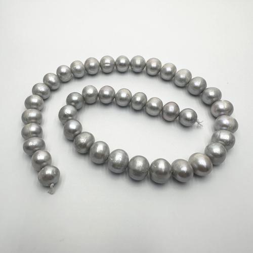 Potato Cultured Freshwater Pearl Beads, DIY, grey, 10-11mm Approx 37 cm [