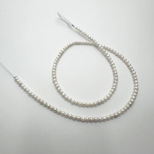 Potato Cultured Freshwater Pearl Beads, DIY, white, 3-4mm Approx 37 cm 