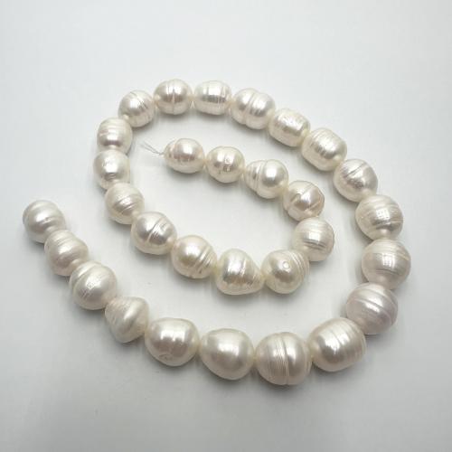 Rice Cultured Freshwater Pearl Beads, DIY, white, 11-12mm Approx 37 cm [