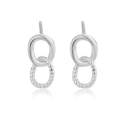 Boucle d'oreille goutte argent sterling, Argent sterling 925, bijoux de mode & pour femme, 10.7mm, Vendu par paire