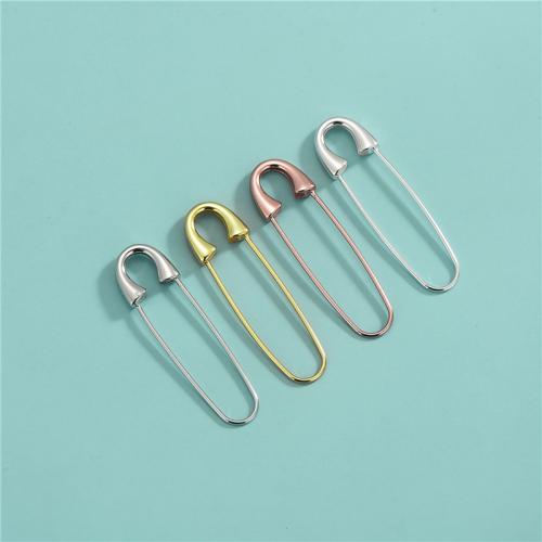 925 Sterling Silver Safety Pin, DIY, Random Color Approx 