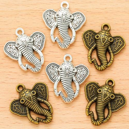 Zinc Alloy Animal Pendants, Elephant, plated, DIY 