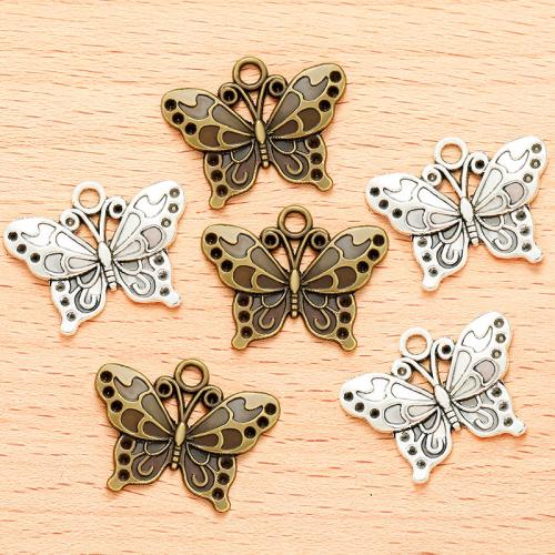 Zinc Alloy Animal Pendants, Butterfly, plated, DIY 