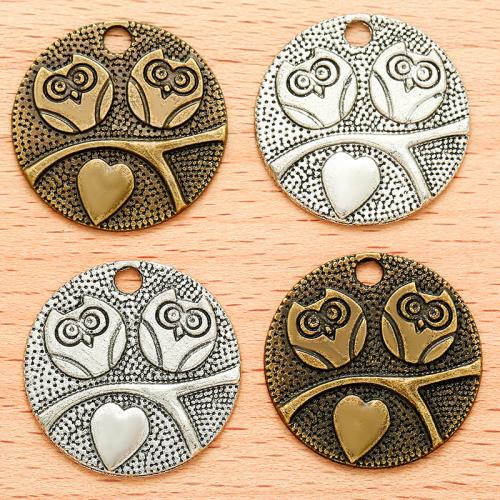 Zinc Alloy Animal Pendants, Round, plated, DIY 