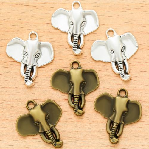 Zinc Alloy Animal Pendants, Elephant, plated, DIY 