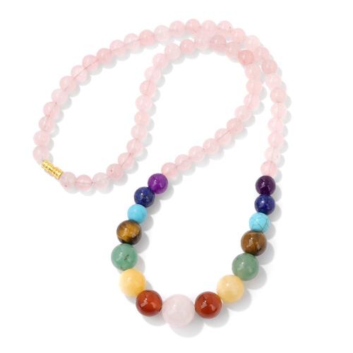 Gemstone Necklaces, Zinc Alloy, with Gemstone, handmade & Unisex 