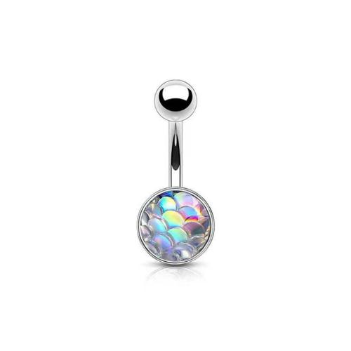 Stainless Steel Belly Ring, 304 Stainless Steel, with Acrylic, Unisex 