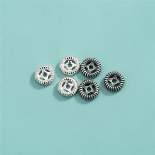 Sterling Silver Spacer Beads, 925 Sterling Silver, Wheel, DIY Approx 1.2mm 