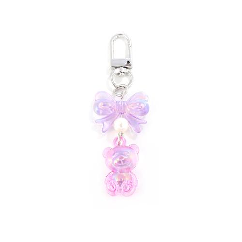 Acrylic Key Chain, with Zinc Alloy, for woman 