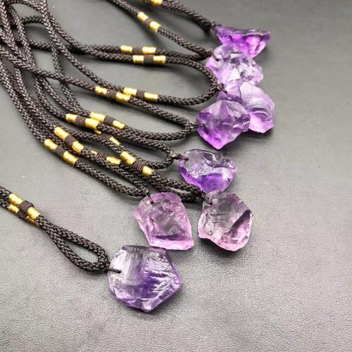 Colgante Amethyst de febrero Birthstone, amatista, Irregular, sin cuerda & Bricolaje, Púrpura, 2-3cm, Vendido por UD[