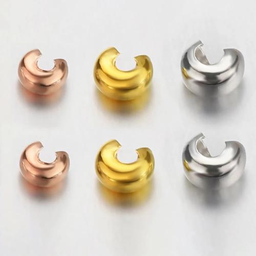 Stainless Steel Crimp Beads, 304 Stainless Steel, Vacuum Ion Plating, DIY Approx 