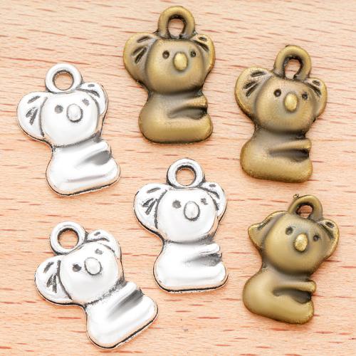 Zinc Alloy Animal Pendants, Koala, plated, DIY 