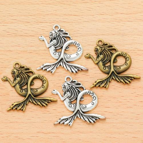 Zinc Alloy Jewelry Pendants, Mermaid, plated, DIY 