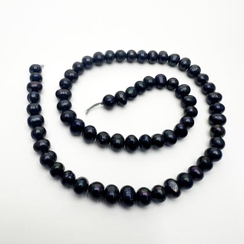 Potato Cultured Freshwater Pearl Beads, DIY, black, 5-6mm Approx 37 cm 