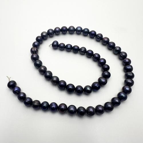 Potato Cultured Freshwater Pearl Beads, DIY, black, 6-7mm Approx 37 cm 