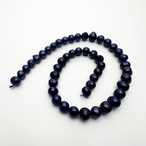 Potato Cultured Freshwater Pearl Beads, DIY, black, 8-9mm Approx 37 cm 