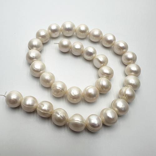 Potato Cultured Freshwater Pearl Beads, DIY, white, 12-14mm Approx 37 cm 