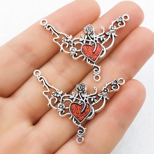 Zinc Alloy Heart Pendants, DIY 