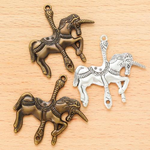 Animal Zinc Alloy Connector, Unicorn, plated, DIY & 1/1 loop 