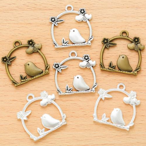 Zinc Alloy Animal Pendants, Bird, plated, DIY 