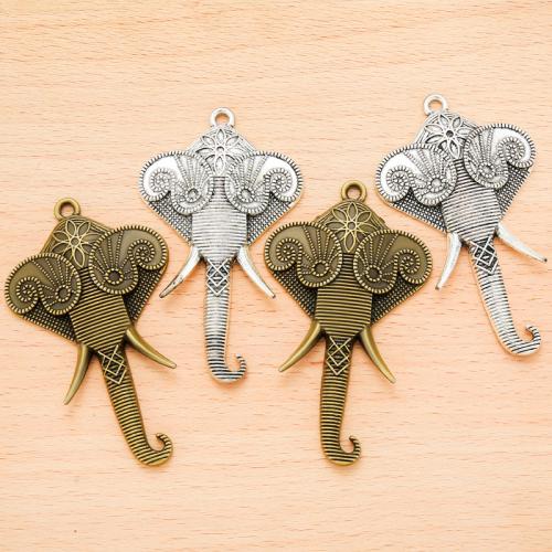 Zinklegierung Tier Anhänger, Elephant, plattiert, DIY, keine, 44x26mm, 100PCs/Tasche, verkauft von Tasche