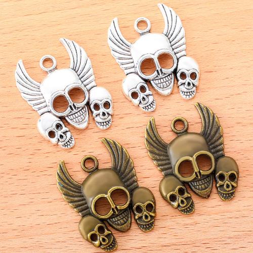 Zinc Alloy Skull Pendants, plated, DIY 