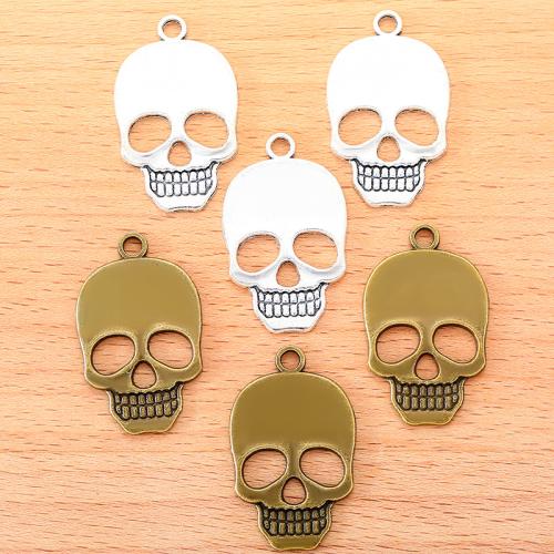 Zinc Alloy Skull Pendants, plated, DIY 