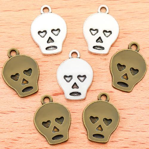 Zinc Alloy Skull Pendants, plated, DIY 