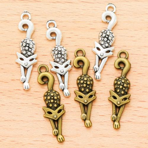 Zinc Alloy Animal Pendants, Cat, plated, DIY 