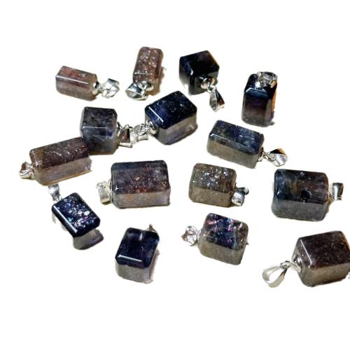 Gemstone Jewelry Pendant, Iolite, random style & natural & DIY, About 10-20mm 