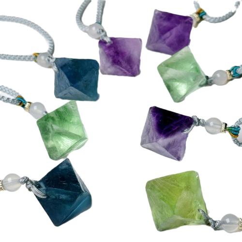 Gemstone Jewelry Pendant, Natural Fluorite, random style & DIY 