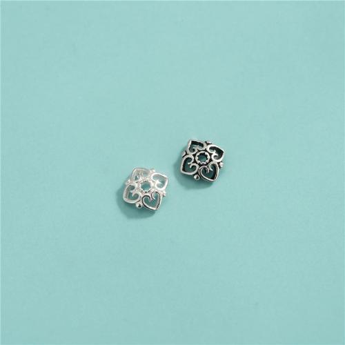 Sterling Silber Perlenkappen, 925er Sterling Silber, DIY, keine, 5.6mm, Bohrung:ca. 0.6mm, verkauft von PC[