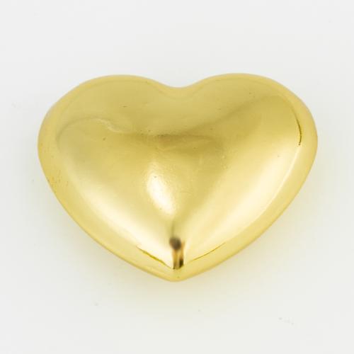 Brass Jewelry Beads, Heart, gold color plated, DIY 