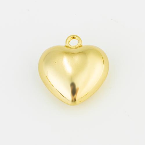 Brass Heart Pendants, gold color plated, DIY 